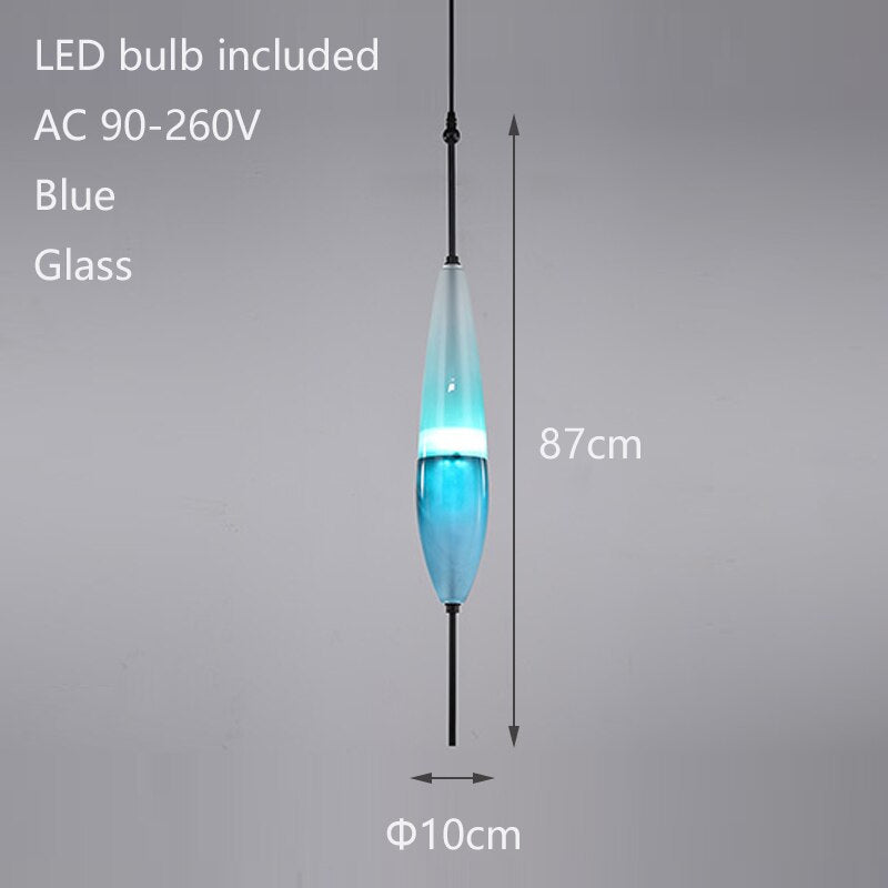 Tear Drops Style Glass Pendant Lights for Living Room