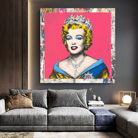 The Crowned Queen: Marilyn Poster for Vintage Collectors-ChandeliersDecor