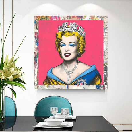 The Crowned Queen: Marilyn Poster for Vintage Collectors-ChandeliersDecor