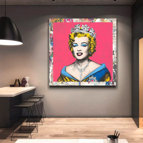 The Crowned Queen: Marilyn Poster for Vintage Collectors-ChandeliersDecor