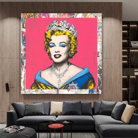 The Crowned Queen: Marilyn Poster for Vintage Collectors-ChandeliersDecor