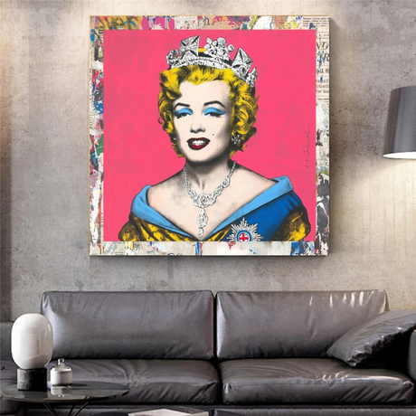 The Crowned Queen: Marilyn Poster for Vintage Collectors-ChandeliersDecor