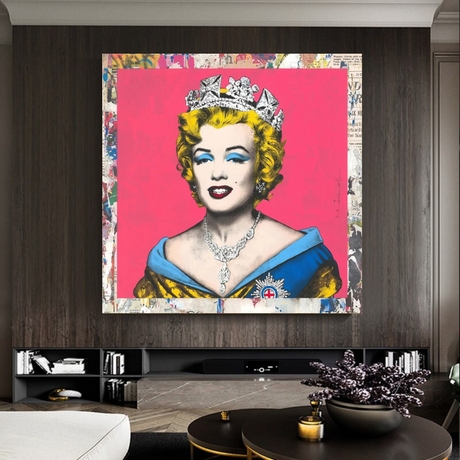 The Crowned Queen: Marilyn Poster for Vintage Collectors-ChandeliersDecor