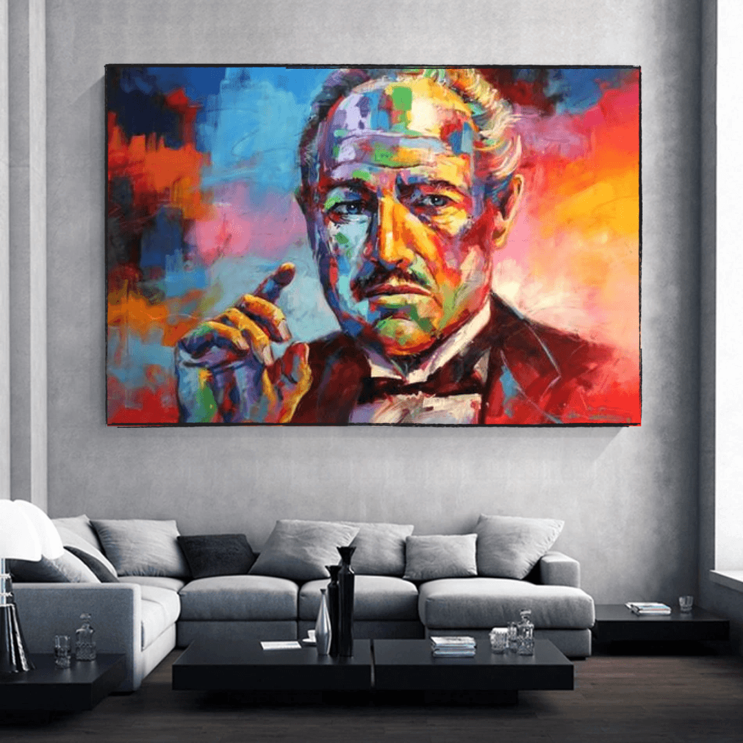 The Godfather Canvas Poster Wall Hanging - Stylish and Unique Wall Art Gift-ChandeliersDecor