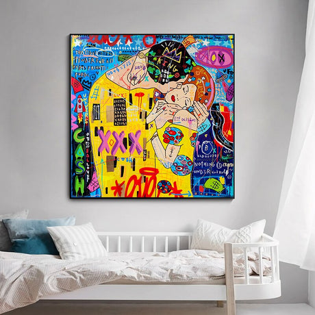 The Kiss Reproductions Canvas Wall Art-ChandeliersDecor