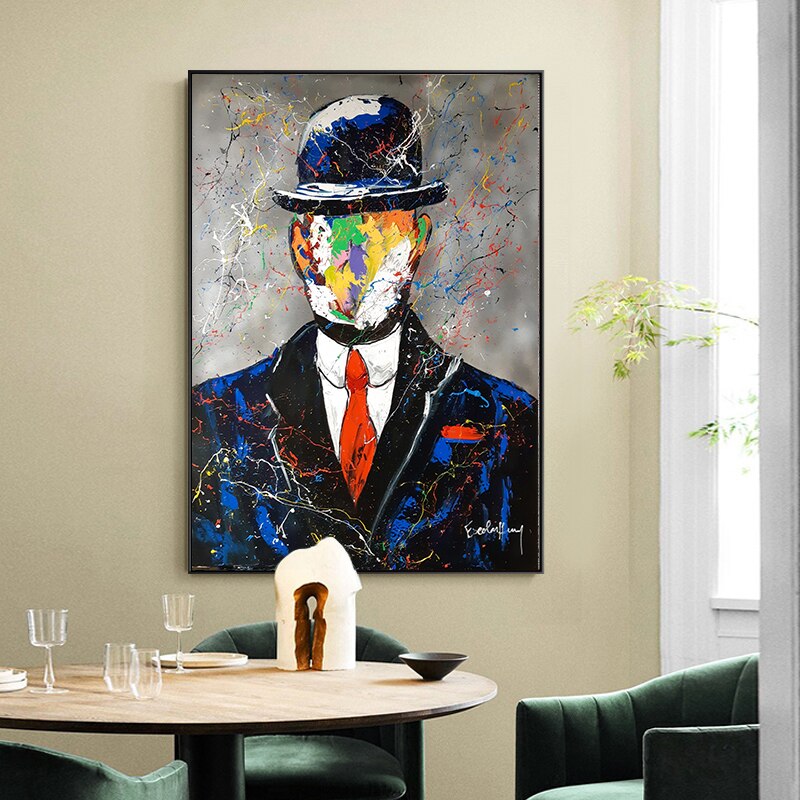The Son of Man Canvas Wall Art-ChandeliersDecor