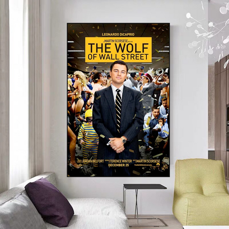 The Wolf of Wall Street Leonardo Dicaprio Canvas Wall Art