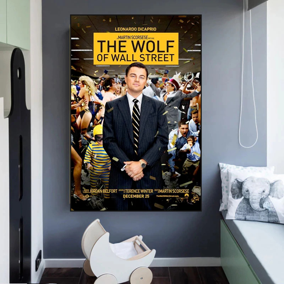 The Wolf of Wall Street Leonardo Dicaprio Canvas Wall Art-ChandeliersDecor