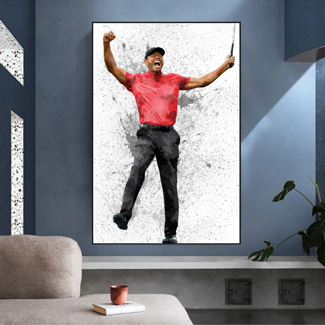 Tiger Woods Canvas Wall Art ‚Äì D√©cor pour les amateurs de golf