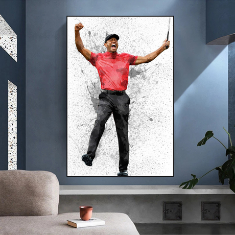 Tiger Woods Canvas Wall Art ‚Äì D√©cor for Golf Enthusiasts-ChandeliersDecor