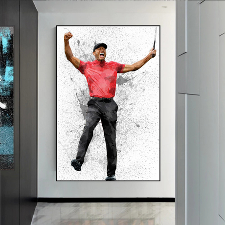 Tiger Woods Canvas Wall Art ‚Äì D√©cor for Golf Enthusiasts-ChandeliersDecor