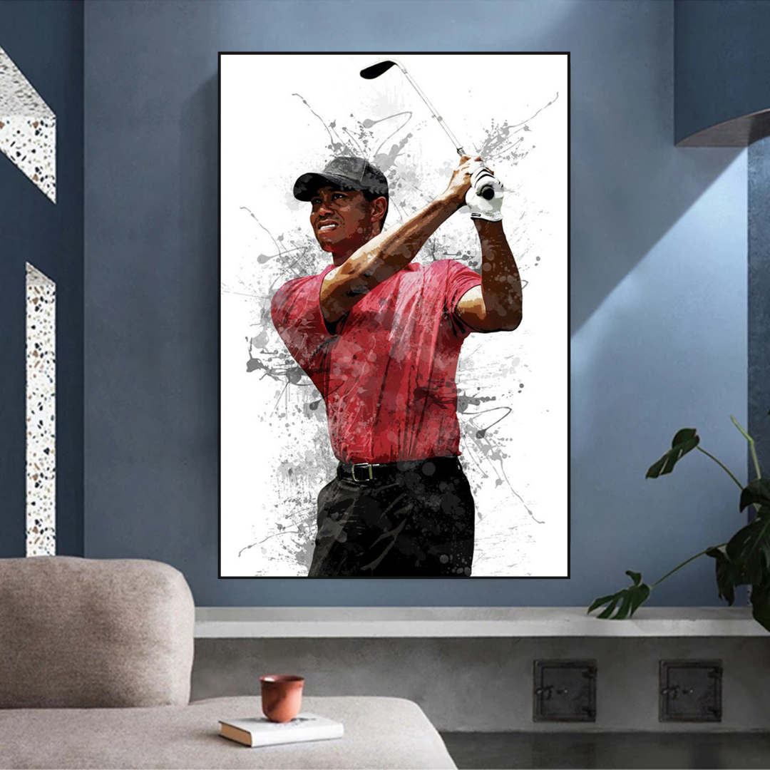 Tiger Woods Canvas Wall Art ‚Äì Inspiring Sports Memorabilia-ChandeliersDecor