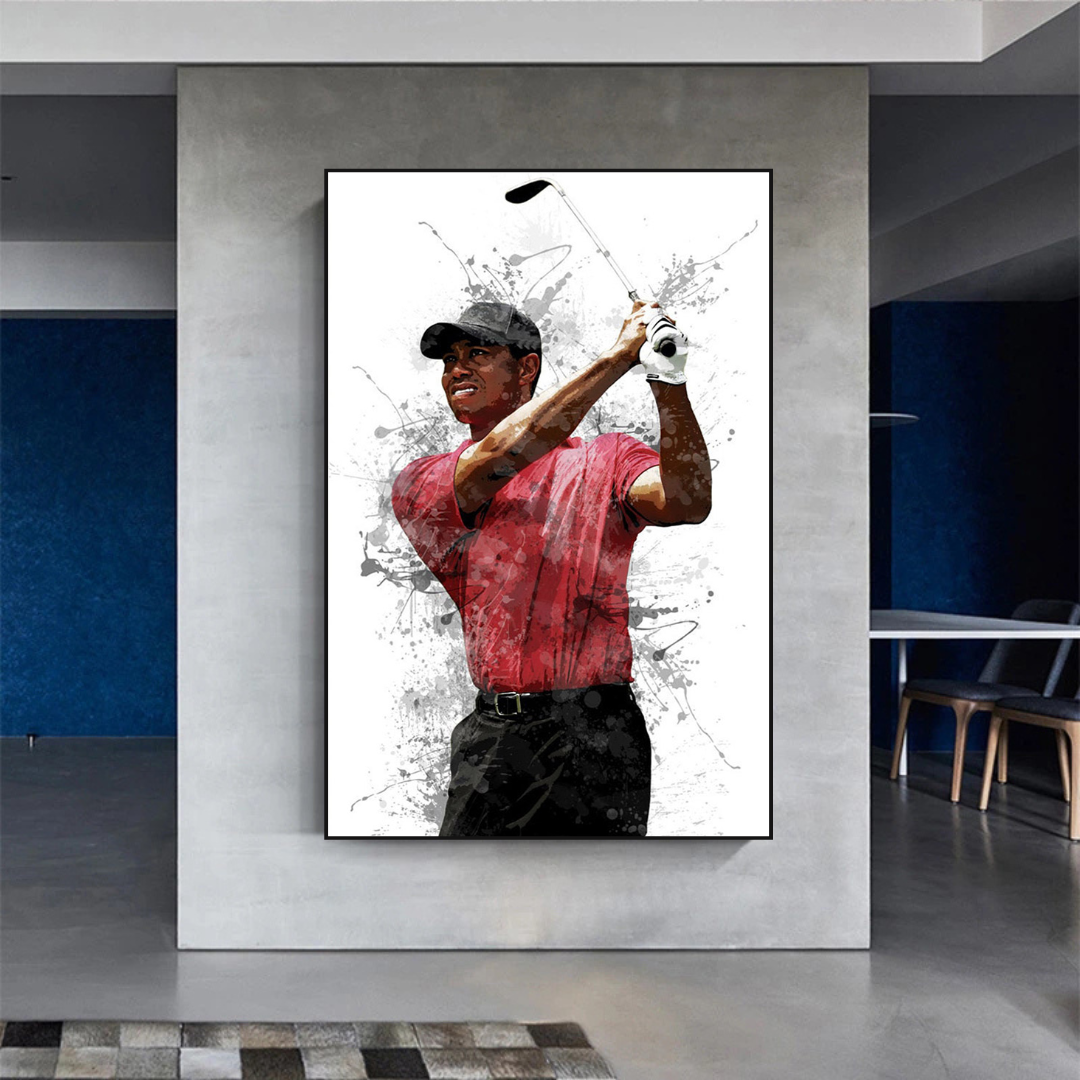 Tiger Woods Canvas Wall Art ‚Äì Inspiring Sports Memorabilia-ChandeliersDecor