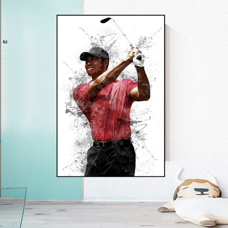 Tiger Woods Canvas Wall Art ‚Äì Inspiring Sports Memorabilia-ChandeliersDecor