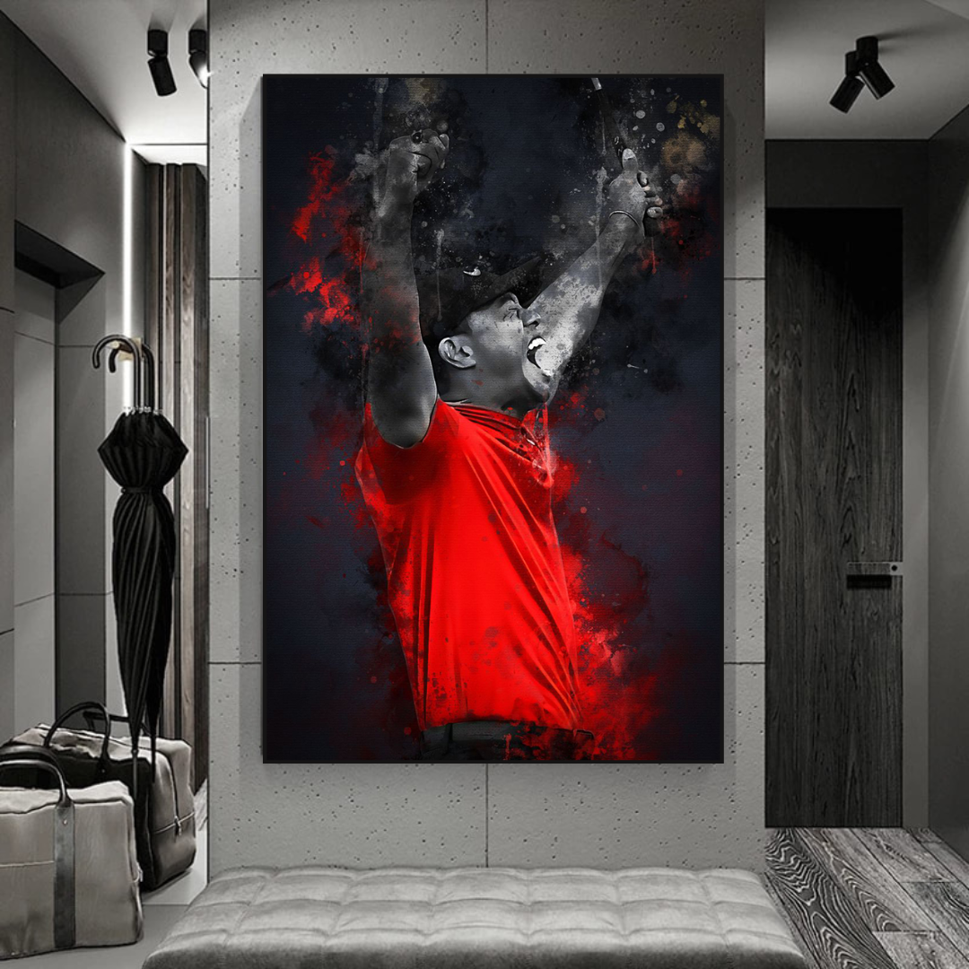 Tiger Woods Canvas Wall Art: Captivating Masterpiece-ChandeliersDecor