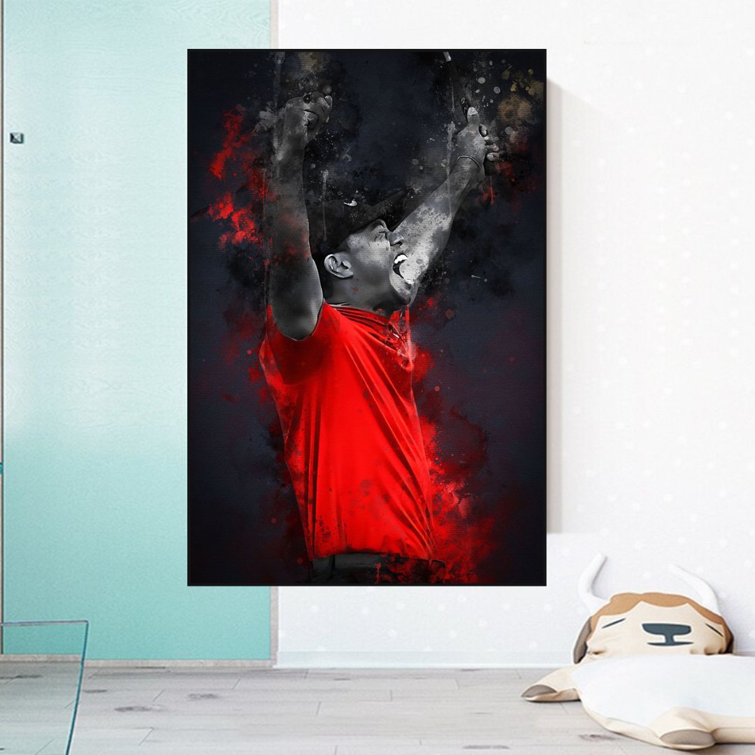 Tiger Woods Canvas Wall Art: Captivating Masterpiece-ChandeliersDecor