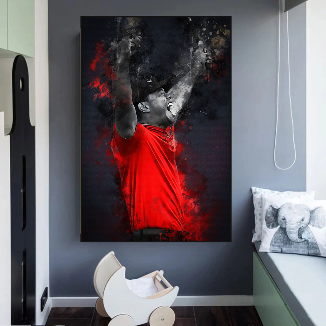 Tiger Woods Canvas Wall Art: Captivating Masterpiece-ChandeliersDecor