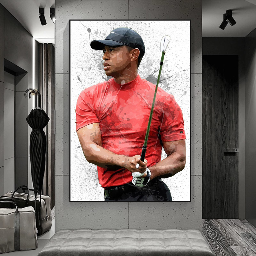 Tiger Woods Canvas Wall Art: Captivating Sports Memorabilia-ChandeliersDecor