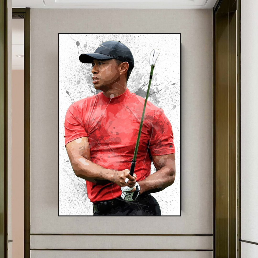 Tiger Woods Canvas Wall Art: Captivating Sports Memorabilia-ChandeliersDecor