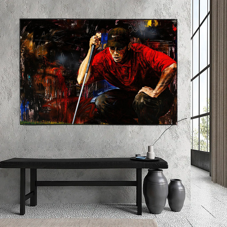 Tiger Woods Canvas Wall Art: Express Your Love for Golf-ChandeliersDecor