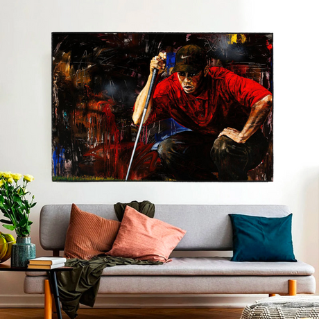 Tiger Woods Canvas Wall Art: Express Your Love for Golf-ChandeliersDecor