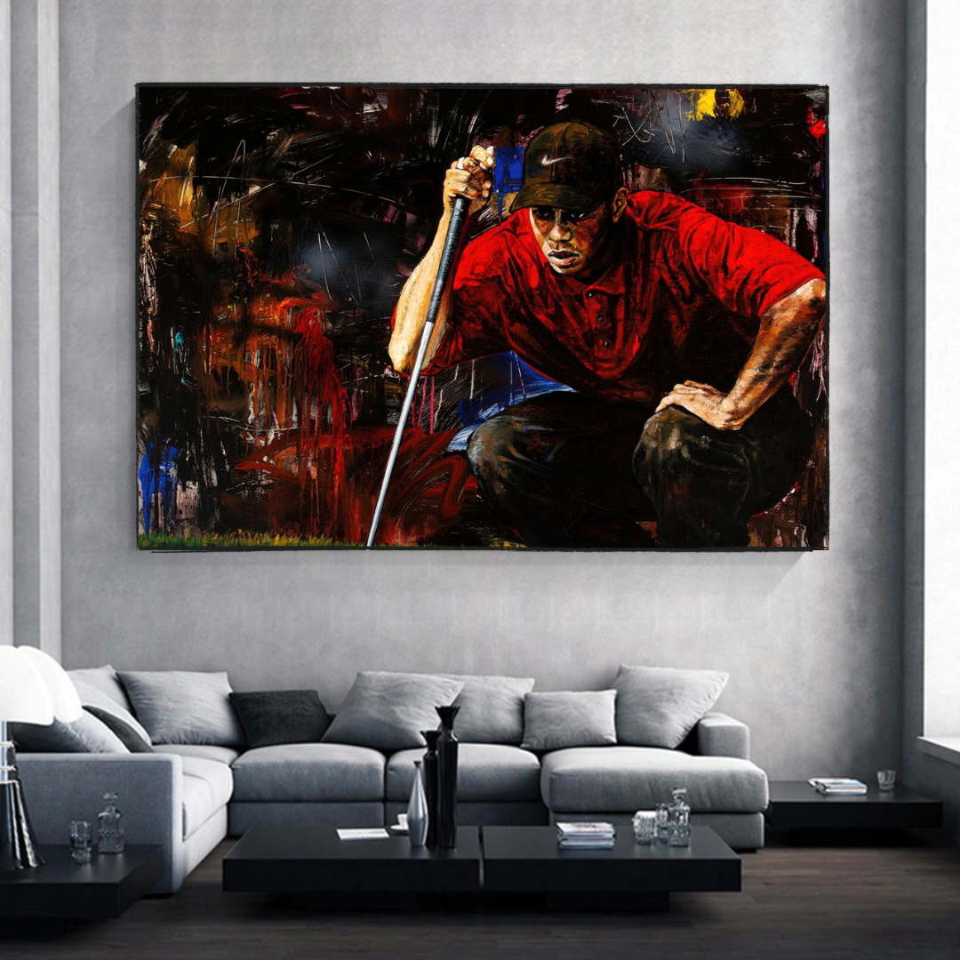 Tiger Woods Leinwand-Wandkunst: Drücken Sie Ihre Liebe zum Golf aus