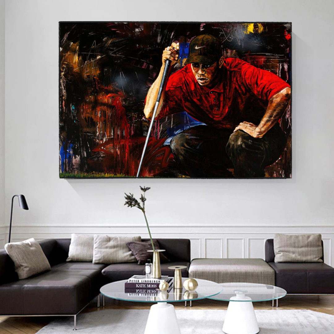 Tiger Woods Canvas Wall Art: Express Your Love for Golf