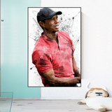 Tiger Woods Canvas Wall Art: Immersive Sports Decor-ChandeliersDecor