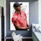 Tiger Woods Canvas Wall Art: Immersive Sports Decor-ChandeliersDecor