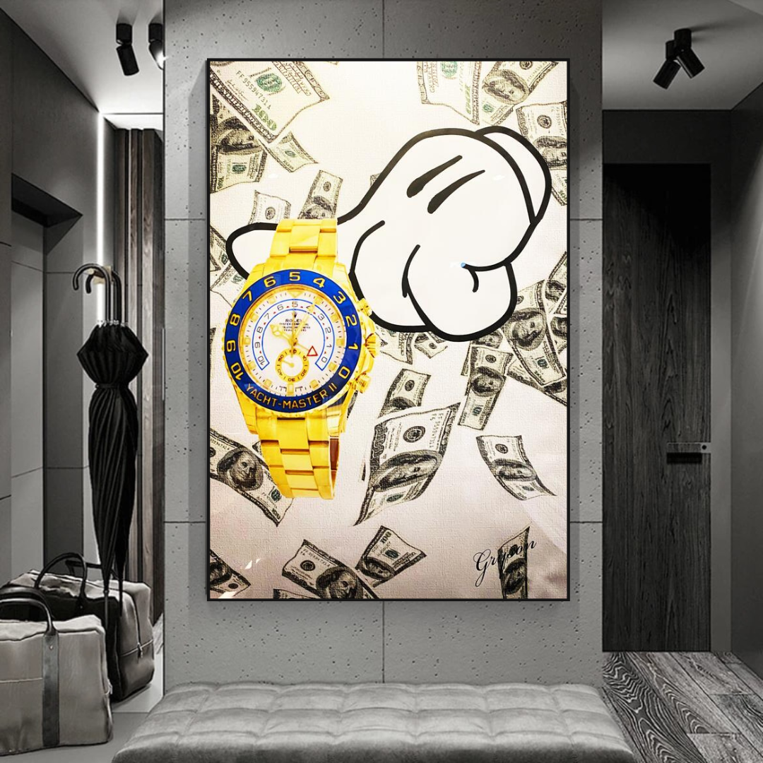 Time is Money Poster - A Motivational Reminder for Success-ChandeliersDecor