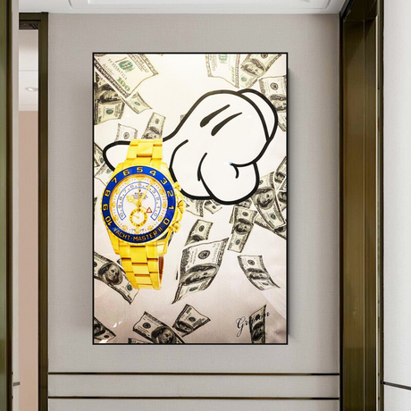 Time is Money Poster - A Motivational Reminder for Success-ChandeliersDecor