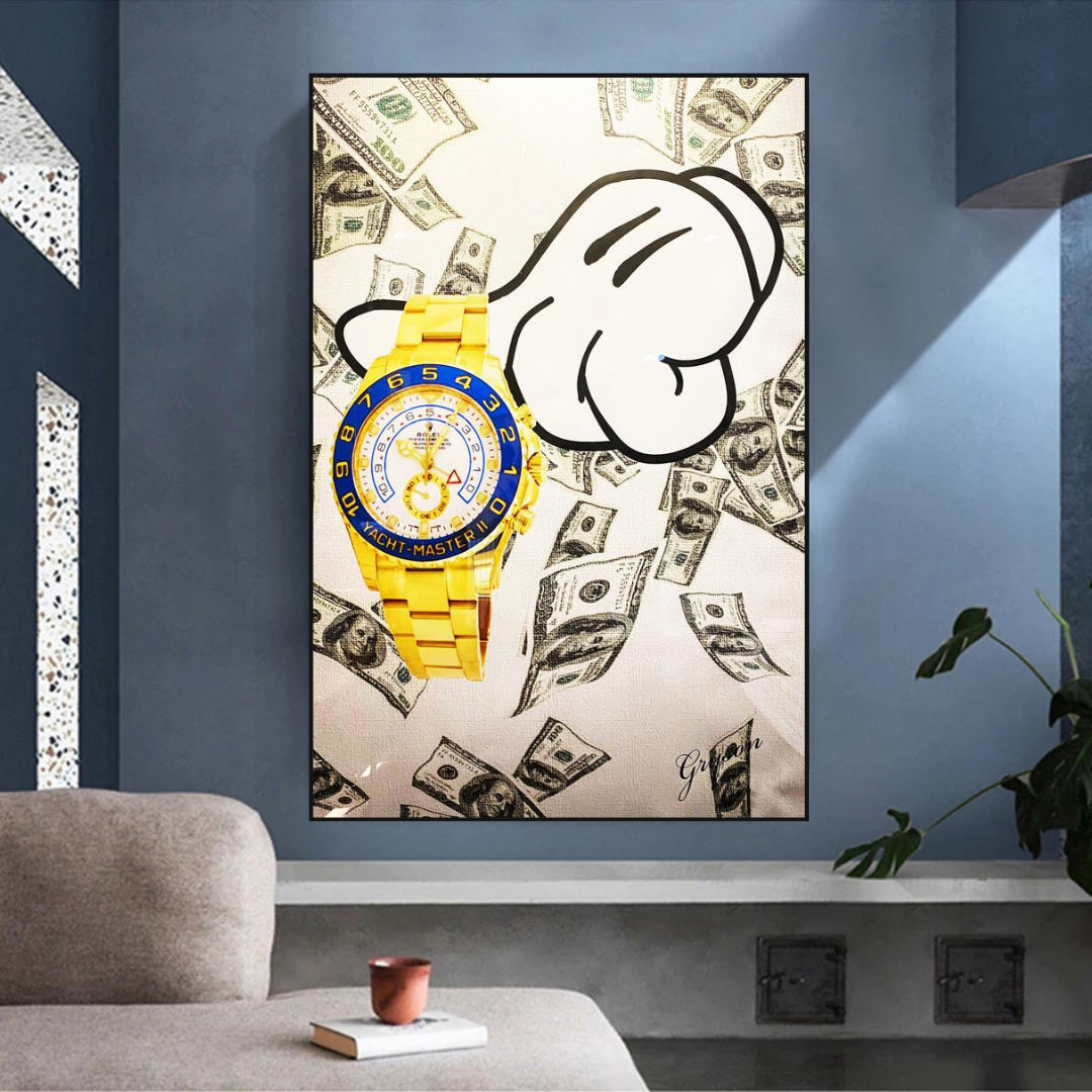 Time is Money Poster - A Motivational Reminder for Success-ChandeliersDecor