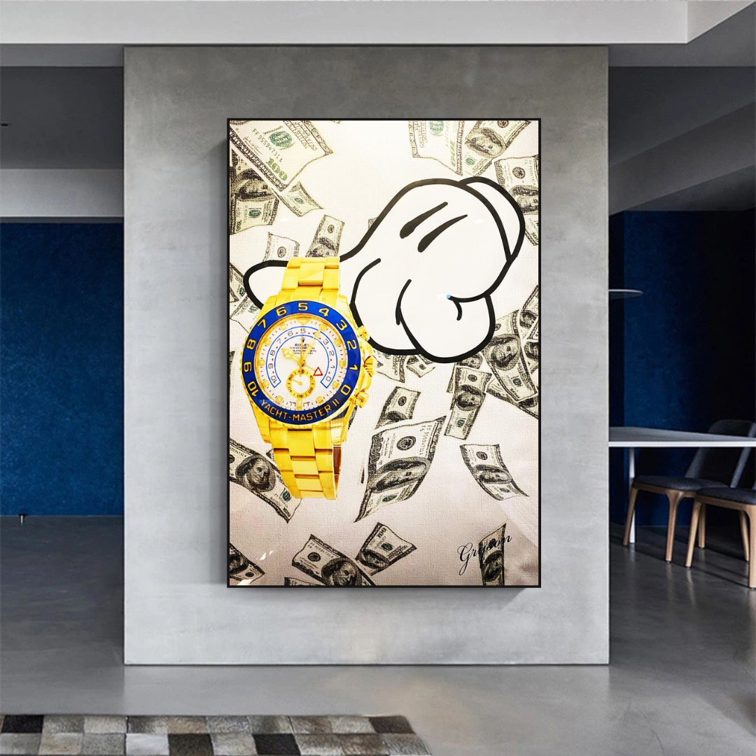 Time is Money Poster - A Motivational Reminder for Success-ChandeliersDecor