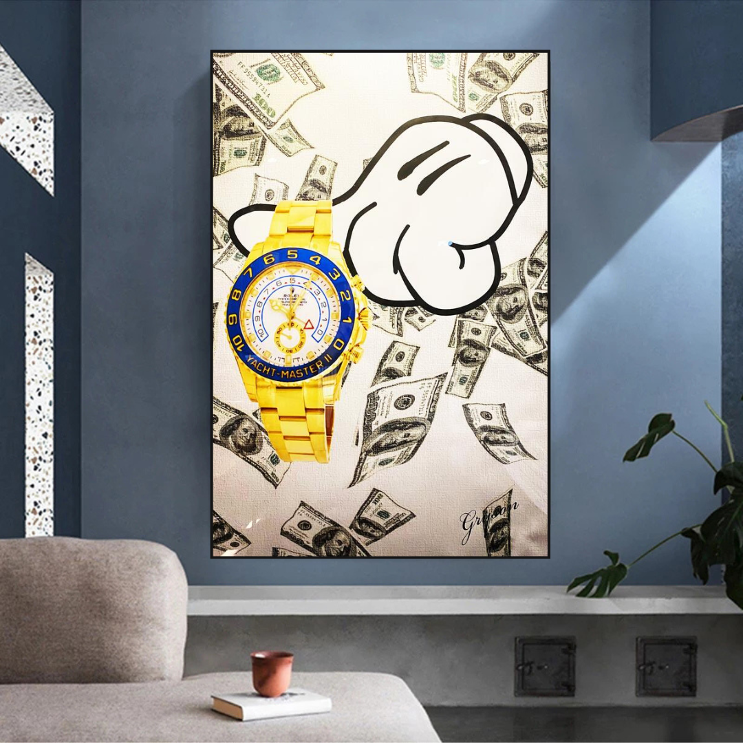 Time is Money Poster - Motivational Wall Art-ChandeliersDecor