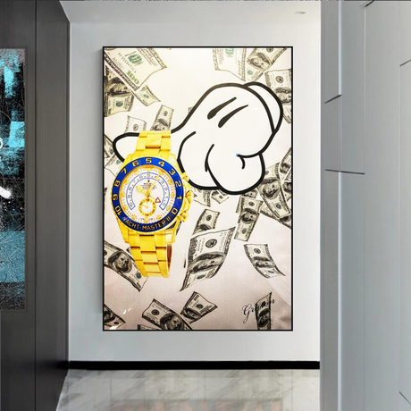 Time is Money Poster - Motivational Wall Art-ChandeliersDecor