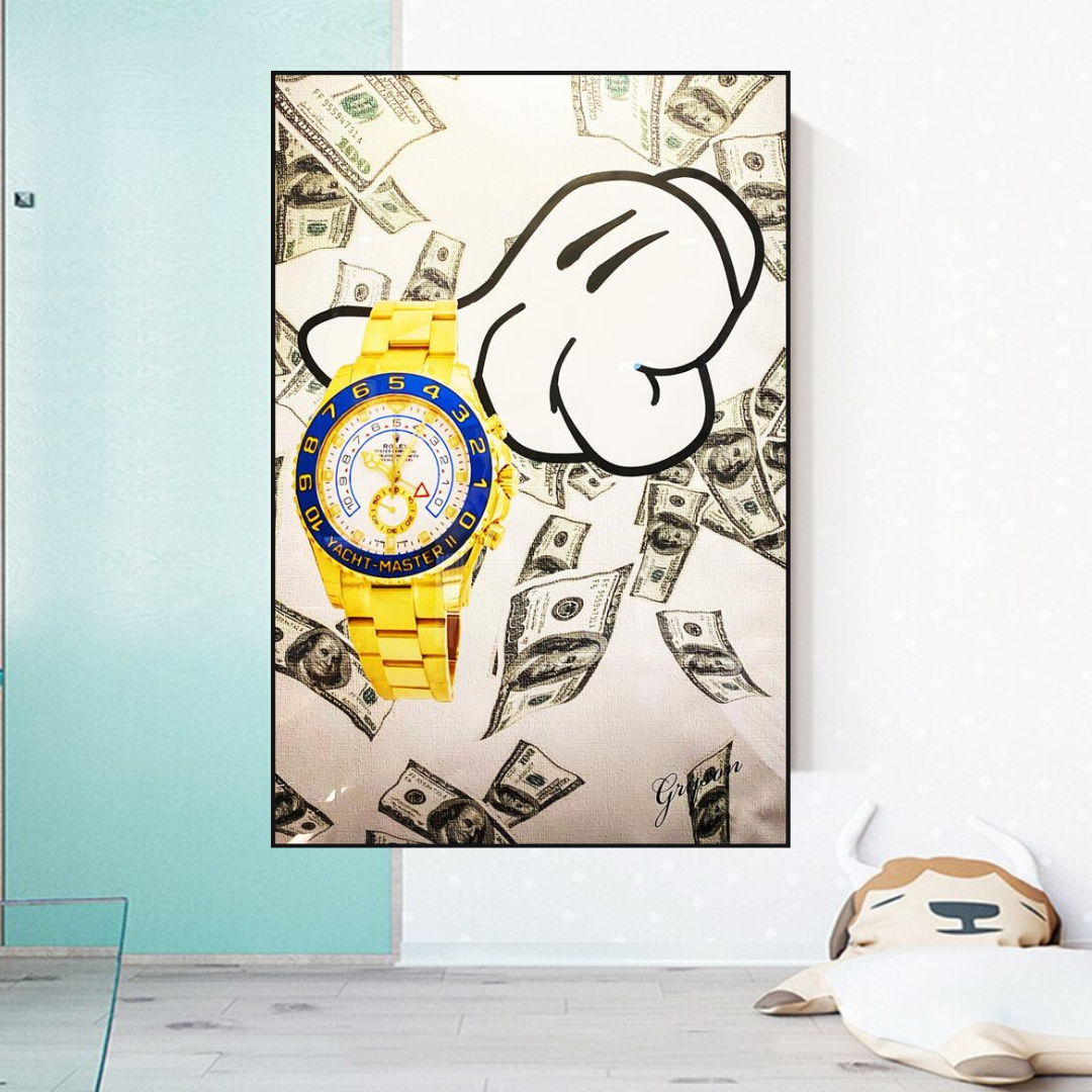 Time is Money Poster - Motivational Wall Art-ChandeliersDecor