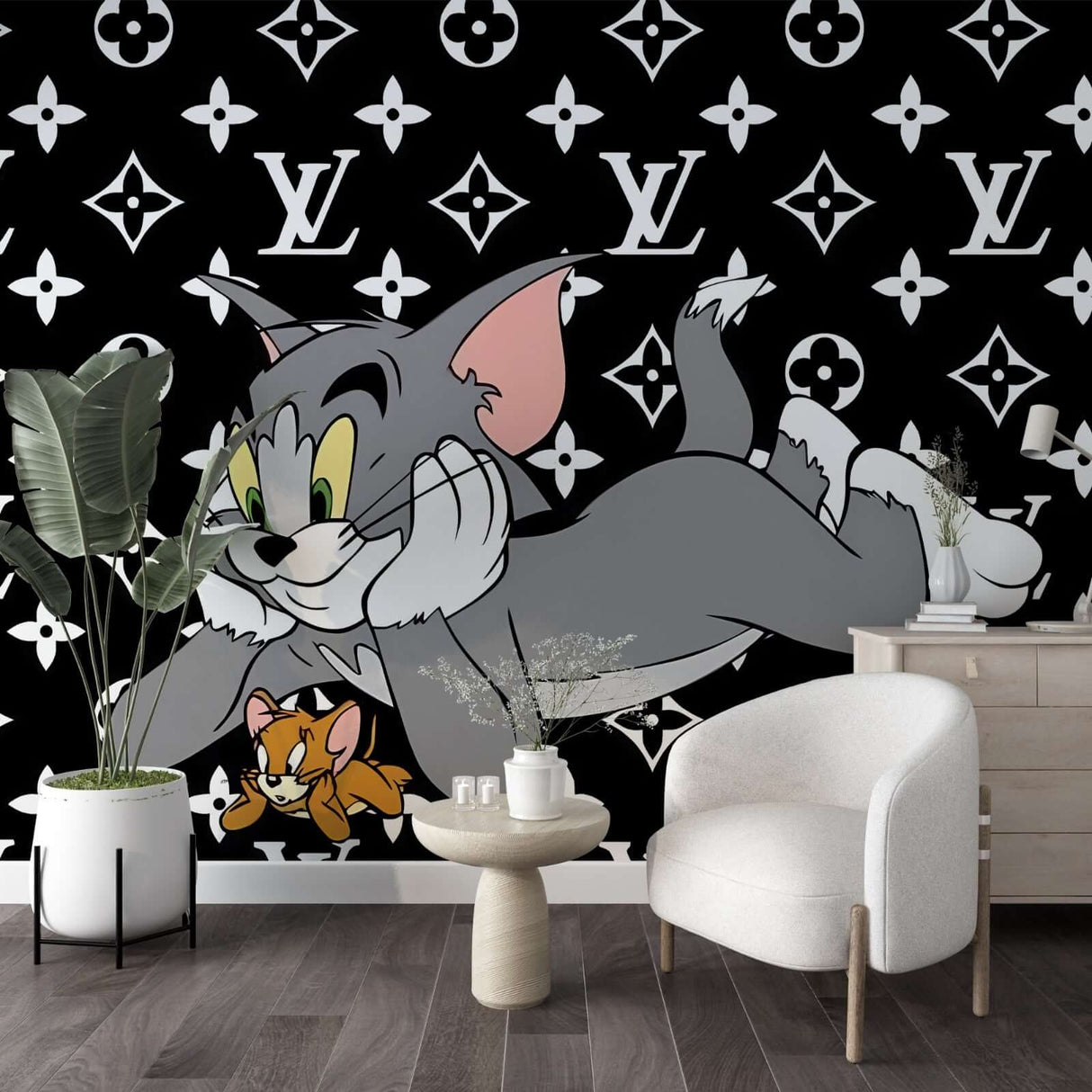 Tom & Jerry Cartoon Kids Wallpaper Mural – Wall Decor-ChandeliersDecor.com