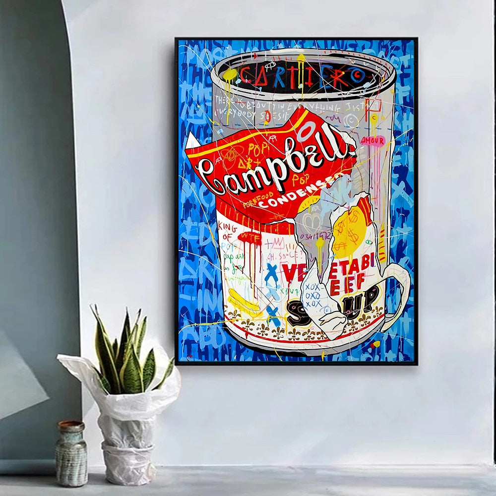 Tomato Soup Canvas Wall Art-ChandeliersDecor