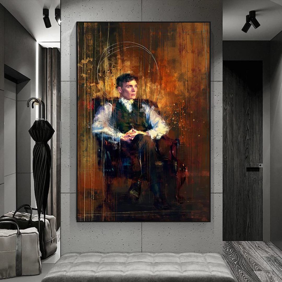 Tommy Shelby Peaky Blinders Drama Canvas Wall Art-ChandeliersDecor
