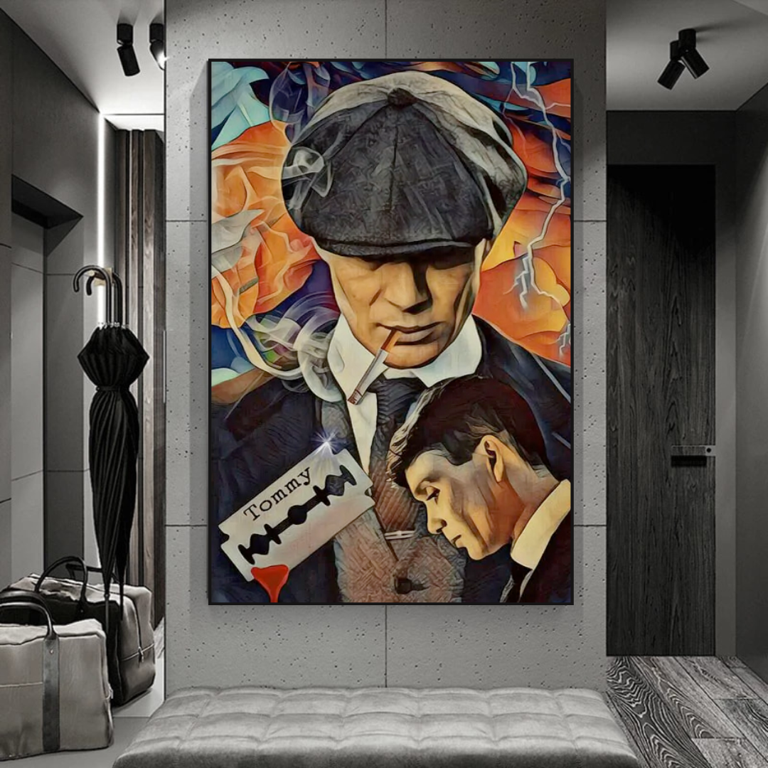 Tommy Shelby Peaky Blinders Drama Canvas Wall Art-ChandeliersDecor