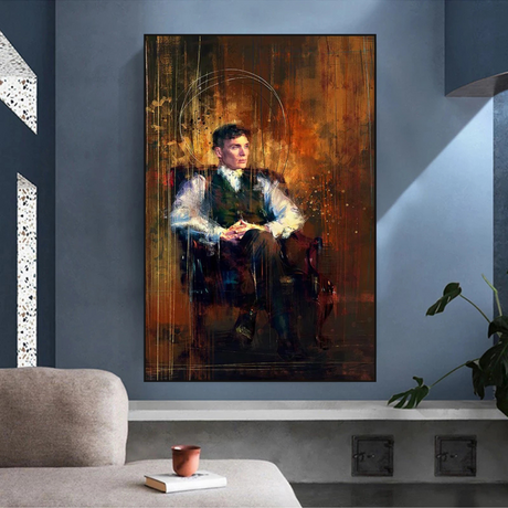 Tommy Shelby Peaky Blinders Drama Canvas Wall Art-ChandeliersDecor