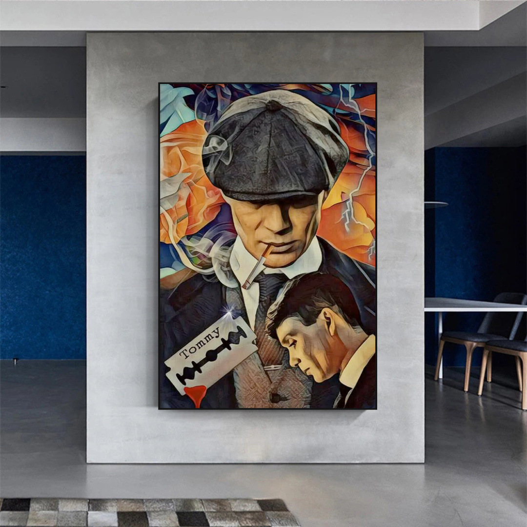 Tommy Shelby Peaky Blinders Drama Canvas Wall Art-ChandeliersDecor