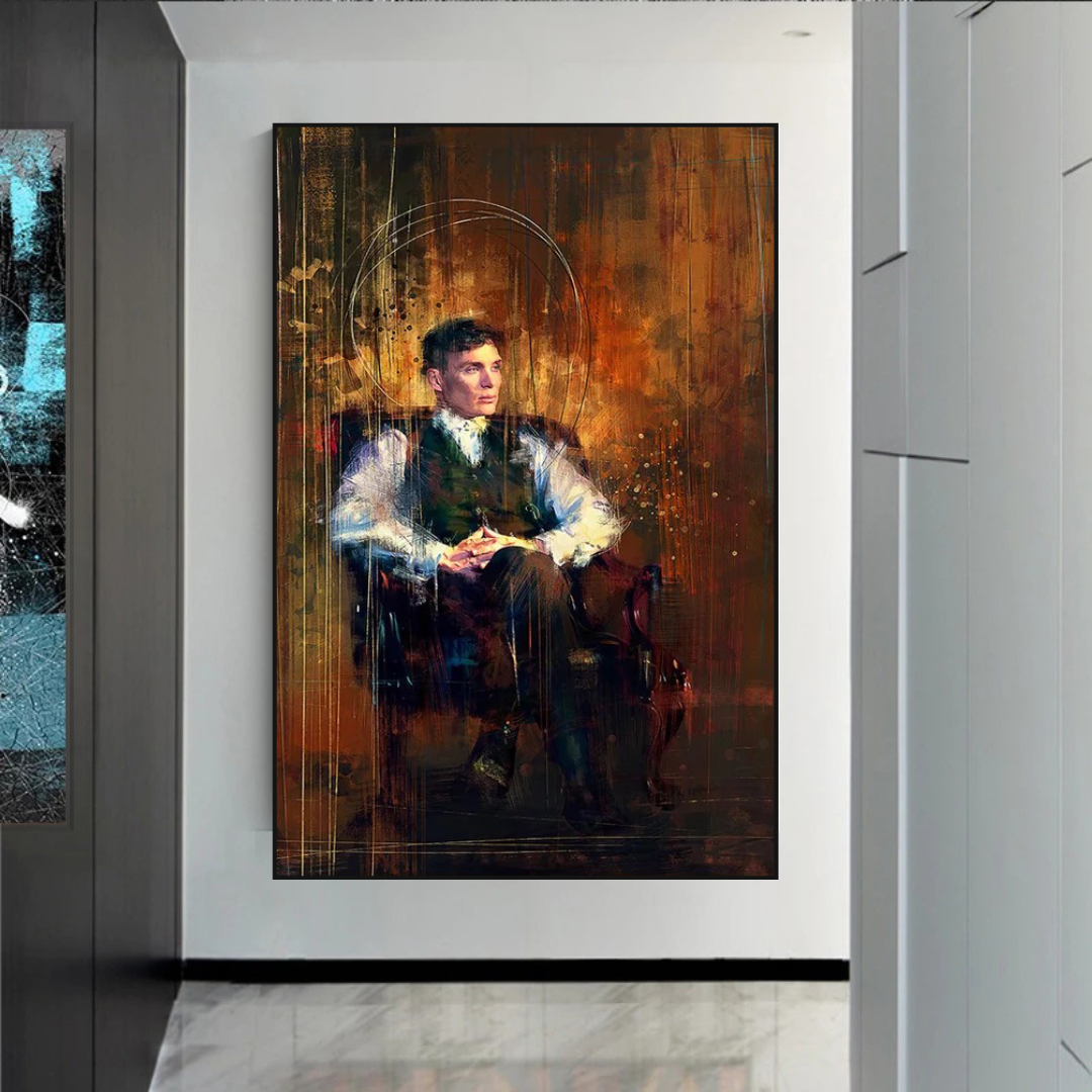 Tommy Shelby Peaky Blinders Drama Canvas Wall Art-ChandeliersDecor