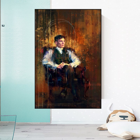 Tommy Shelby Peaky Blinders Drama Canvas Wall Art-ChandeliersDecor