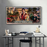 Tony Montana Say Hello to My Little Friend Scarface Movie Canvas Wall Art-ChandeliersDecor