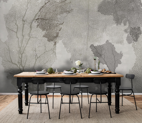 Trace Textured: Tree Wallpaper Murals for Unique Décor-ChandeliersDecor