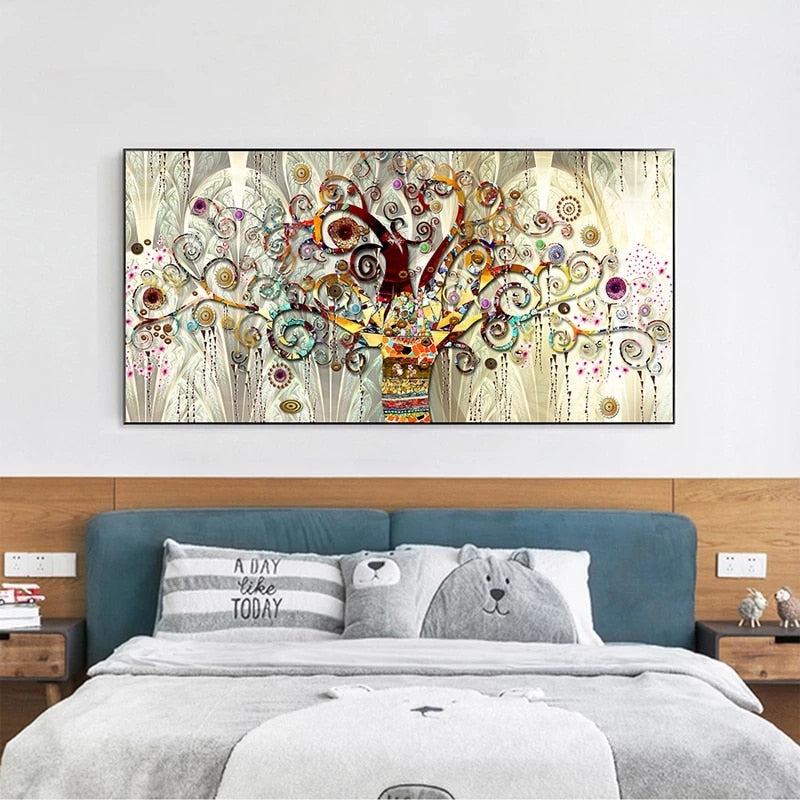 Tree of Life By Gustav Klimt Canvas Wall Art-ChandeliersDecor