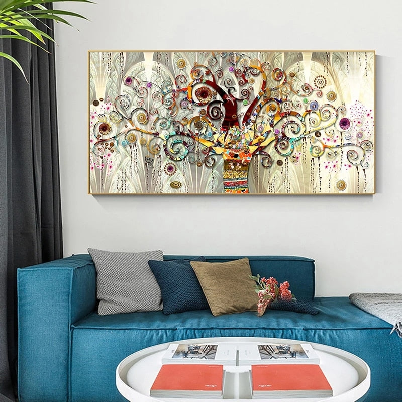 Tree of Life By Gustav Klimt Canvas Wall Art-ChandeliersDecor