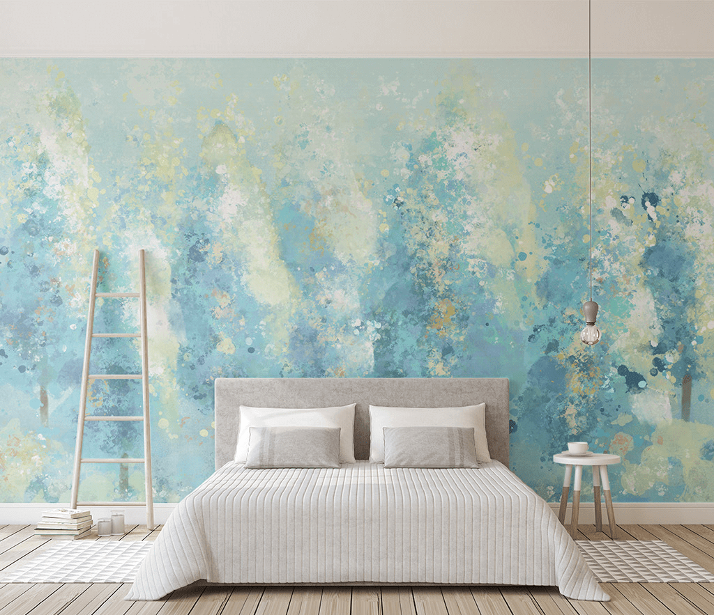 Tree Painting Colours Wallpaper Murals - Vibrant Décor-ChandeliersDecor.com