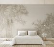 Tree Sketchy Theme Wallpaper Murals: Nature Inspired Design-ChandeliersDecor.com